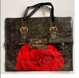 Сумка хоз. с молнией №5(58*47*30)*100 Роза на черном