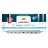 Влажные салфетки 100шт Vestar очищ с антибактер с клапаном/16 6606