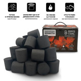 Древесноугольные брикеты д/гриля и мангала BRIQCOAL 4 кг 2,5 часа горения (поддон 140) 1568