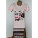 Пижама жен Liana (футболка+бриджи) (48-56р) (прод по 5) Coffe розов