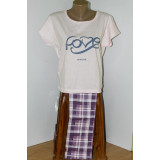 Пижама жен Мальвина (футболка+капри) 44-54р (прод по 6) 0113 розов