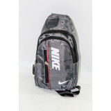 Сумка-бананка муж 452 NIKE (17х28) серая