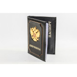 Обложка для документов Герб черная