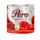 Полотенца бумажные PERO TULIP 2 слоя 2 рулона белый *12  2593 *(, 01.03.2030)*