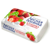 Крем-мыло ЛЕСНАЯ ПОЛЯНКА Клубника со сливками 90г*104  4851