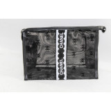 Косметичка жен сетка CHANEL (26х18) черная