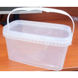 Лоток пищевой с крышкой 3,3л прямоугольный 75шт/уп