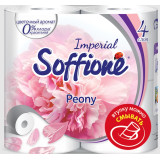 Туалетная бумага SOFFIONE 4слоя 8 рул. Imperial Peony(белая)*5  5476
