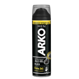 Гель д/бритья APKO COOL  200мл 2в1 Black *6/24  6341