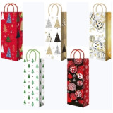 Подарочный пакет ламинированный со шнуром НГ 12*36+8см (B25 426-430) (прод по 1)*200 ПБР63025 0238