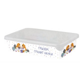 Лоток д/мелочей Keeplex School малый с крышкой 20,4х14х5,2см *45  2301