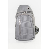 Сумка-бананка муж 1020-15 (16х30) серая