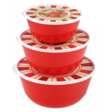 Комплект мисок с крышкой 