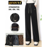 Штаны жен. мех R-706 (XL-3XL) (прод по 3) черный