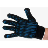 Перчатки  х/б с ПВХ черные р.8 ct21pd (прод по 10) *250 Вязь №42