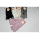 Перчатки жен. Kim Lin Ж-413 ангора+пух (прод по 12) 21см