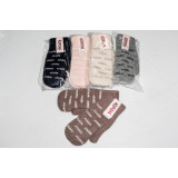 Варежки женс.Корона F6614 ангора+мех (прод по 12) 23см