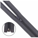 Молния СПИРАЛЬ №5  100см т.серый