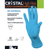 Перчатки CRYSTAL HIGH RISK EASY латекс нестер неопудр M прод по 25 5716