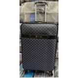 Чемодан Aolard кожа (цена за 3шт) 4 колеса Ромб серый