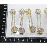 Невидимка KP-5808/4 (прод по 10) (цена за пару) золото