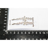 Невидимка KP-7060/3 (прод по 6) (цена за пару) серебро