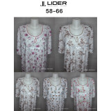 Сорочка жен Lider (50-52/58-60) (прод по 5) Л.В 0126