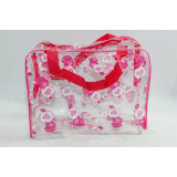 Косметичка жен. силикон прозр (25х20) 