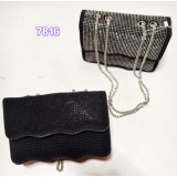 Сумка-клатч стразы жен. 7816 (19х13) серебро