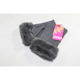 Перчатки жен. KК-4 (прод по 12) 18см без пальцев норка+начес