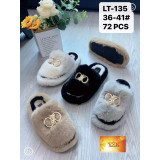 Тапочки жен комн с закр нос 36-41 (прод по 12)  B12