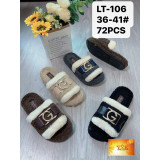 Тапочки жен комн с откр нос 36-41 (прод по 12)  B16