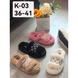 Тапочки жен комн с откр нос 36-41 (прод по 12)  B18