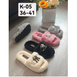 Тапочки жен комн откр нос 36-41 (прод по 12)  В42