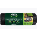 Пакеты д/мусора Master FRESH 30 литров, 50 штук  (ЧЕРНЫЕ) 7мкм*40 0175