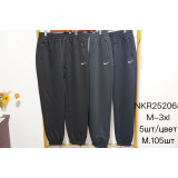 Штаны муж. мех NKR 25206# (M-3XL) (прод по 5) черный