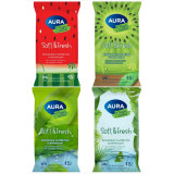 Влажные салфеткиAURA TROPIC COCKTAIL освежающие pocket-pack 15 шт*48 7569