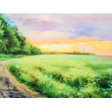 Мозаика со стразами 30х40 LMZ 3037 зеленое поле