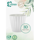 Горшок д/цветов InGreen Sand D160мм, 2л с дренаж.вставкой белый *16  6517