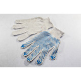 Перчатки 10кл Стандарт Лайт с ПВХ точка серый 25800 (прод по 10) *200