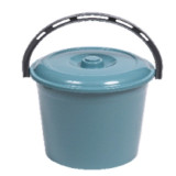 Ведро 10л с крышкой бирюзово-синий*25 7979
