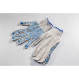 Перчатки 7,5 кл ЛЮКС с ПВХ точка серый 19000 (прод по 10) *200