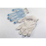 Перчатки 7,5 кл Стандарт Лайт с ПВХ точка серый 15800 (прод по 10) *200