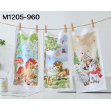 Полотенце кух. вафельно-махр  25х50  Символ года (прод по 12)