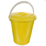 Ведро 8л евро пищевое с крышкой желтое 3179
