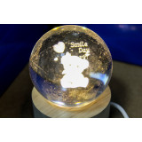 Ночник настольный шар с USB Мишка