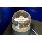 Ночник настольный шар с USB Планета