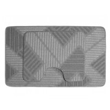 Набор ковриков д/ванной AQUA-PRIME CROSS LOOP (50х80/40х50см) 2250 серый 1475