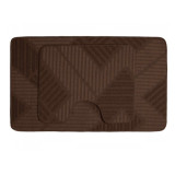 Набор ковриков д/ванной AQUA-PRIME CROSS LOOP (50х80/40х50см) 2250 тем. коричн 1437