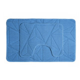 Набор ковриков д/ванной AQUA-PRIME CROSS LOOP (50х80/40х50см) 2267 голубой 1291